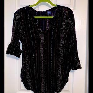 LAST CHANCE!! Lifestyle, gauze-like top, black, M